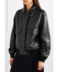 Givenchy Oversized Textured Leather Bomber Jacket