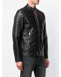 Diesel Panelled Leather Biker Jacket