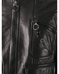 Neil Barrett Pins Leather Bomber Jacket