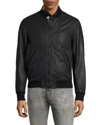 Diesel Powell Leather Bomber Jacket