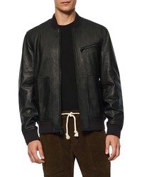 Andrew Marc Praslin Zenith Lambskin Leather Bomber Jacket