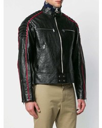 Gucci Print Leather Jacket