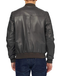 Paul Smith Ps By Leather Bomber Jacket