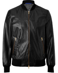 Paul Smith Ps By Leather Bomber Jacket