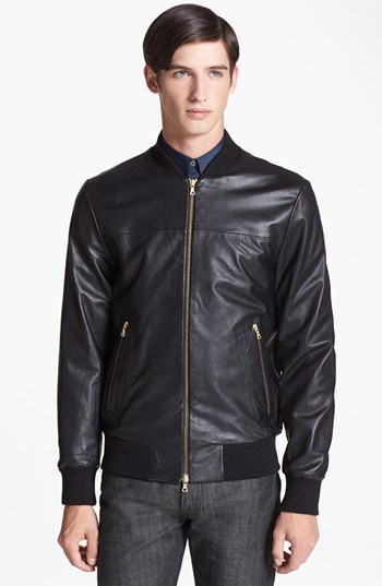 PS Paul Smith Leather Bomber Jacket, $1,095 | Nordstrom | Lookastic