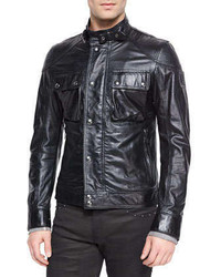 Belstaff Racemaster Leather Jacket Black