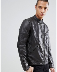 Barney's Originals Real Leather Biker Jacket