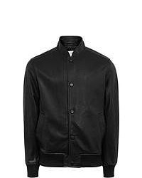 Reiss Hove Leather Bomber Jacket