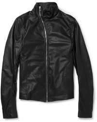 Rick Owens Slim Fit Leather Bomber Jacket