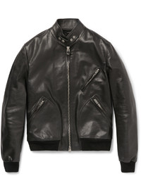Tom Ford Slim Fit Leather Bomber Jacket
