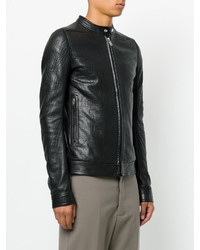 Rick Owens Slim Fit Leather Jacket