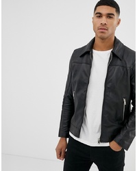 Bolongaro Trevor Slim Fit Leather Jacket
