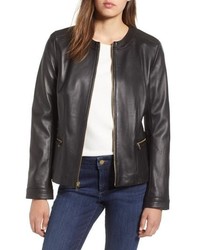 Cole Haan Smooth Lambskin Leather Jacket
