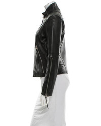 Andrew Marc Standing Collar Leather Jacket