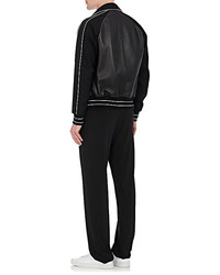 Givenchy Star Appliqud Leather Bomber Jacket