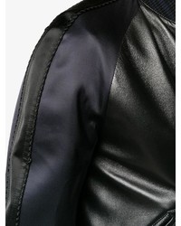 Givenchy Star Logo Leather And Silk Bomber Jacket
