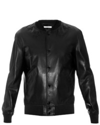 Givenchy Star Neckline Leather Bomber Jacket