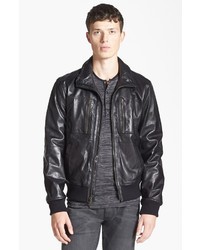 John Varvatos Star Usa Leather Bomber Jacket
