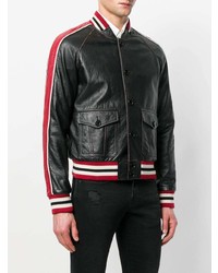 Saint Laurent Stripe Biker Jacket