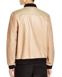 Alexander Wang T By Leather And Canvas Bomber Jacket