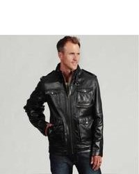 TANNERS AVENUE Black Buffalo Leather Jacket