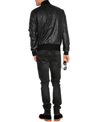 Giorgio Brato Textured Leather Bomber Jacket