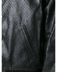 Saint Laurent Textured Leather Bomber Jacket