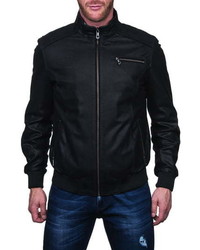 Maceoo Textured Leather Jacket