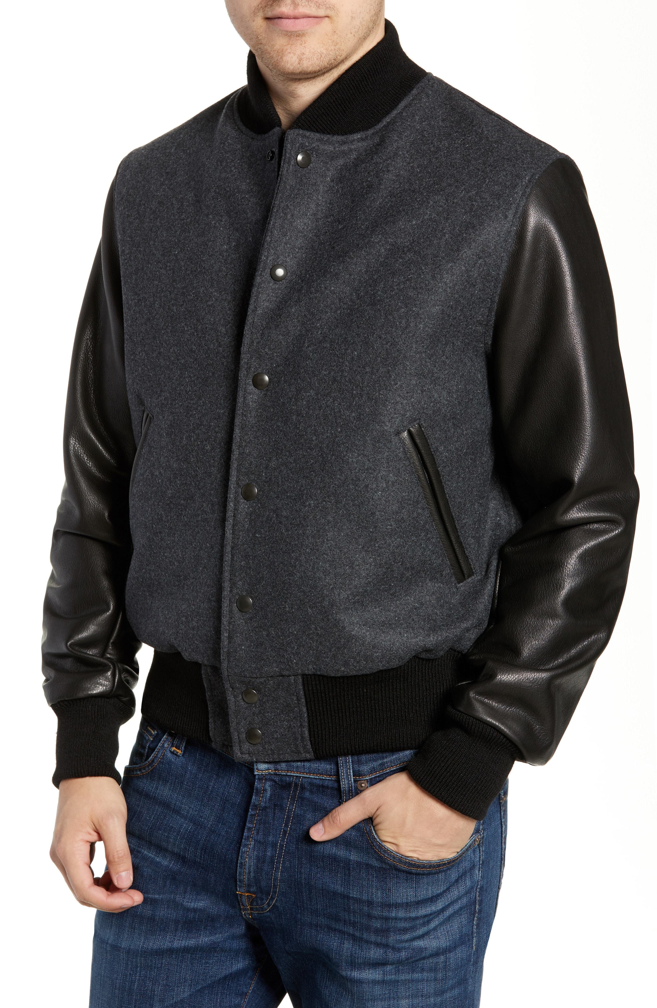 Golden Bear The Albany Mixed Media Varsity Jacket, $515, Nordstrom