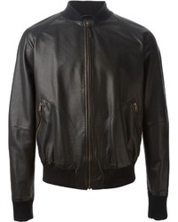 Tomas Maier Leather Bomber Jacket