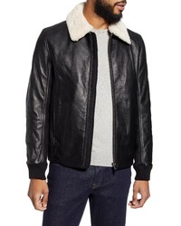 Theory Tyler Lambskin Leather Jacket With Genuine