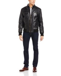Ungaro Emanuel By Emanuel Leather Glove Touch Bomber Jacket
