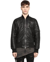 Unravel Nappa Leather Bomber Jacket