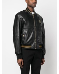 VERSACE JEANS COUTURE V Emblem Leather Jacket
