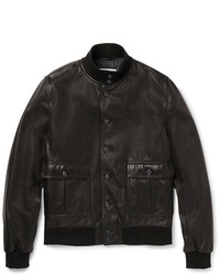 Valstarino Leather Bomber Jacket