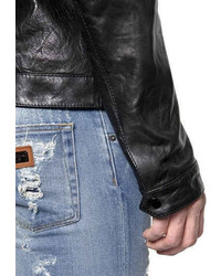 Dolce & Gabbana Vintage Effect Nappa Leather Jacket