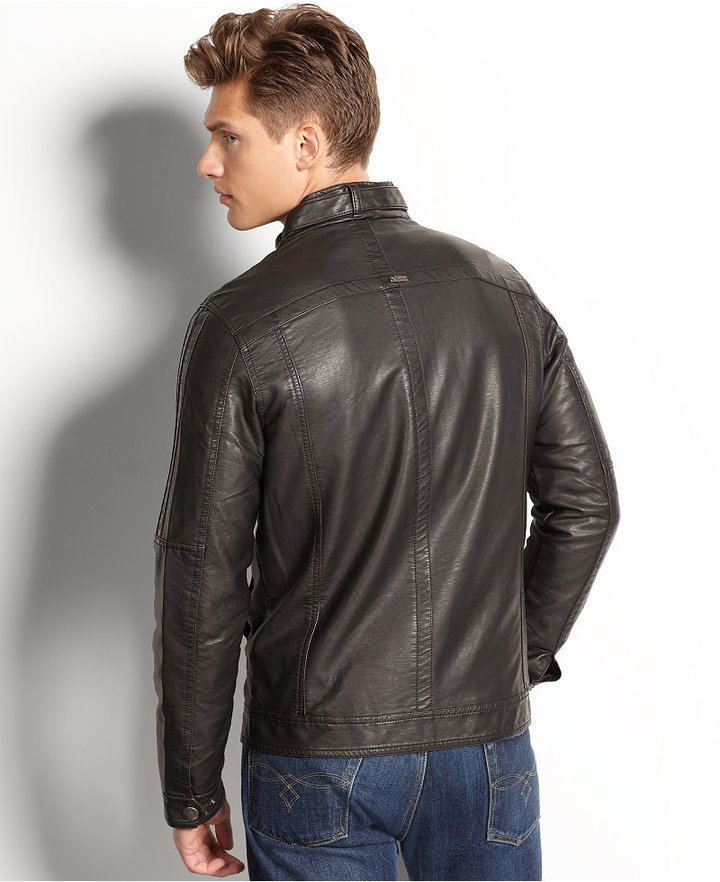 X Ray Jacket Faux Leather Bomber Jacket, $128 | Macy's | Lookastic