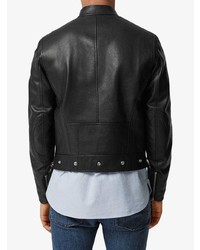 Burberry Zip Detail Leather Jacket