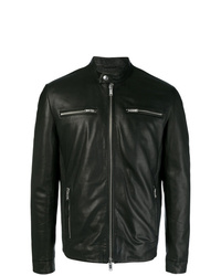 Dondup Zip Detail Leather Jacket