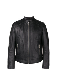 Les Hommes Urban Zipped Leather Jacket