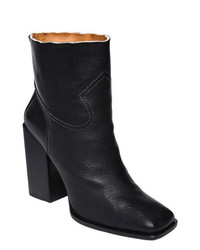 Saint Laurent 105mm Jodie Raw Trim Leather Boots