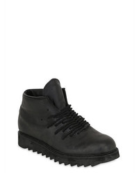 11 By Boris Bidjan Saberi Coated Leather Ankle Boots
