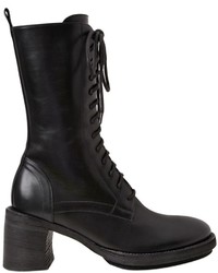 Ann Demeulemeester 75mm Lace Up Leather Boots
