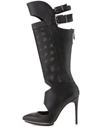 BCBGMAXAZRIA Adored Leather Stiletto Boot Black