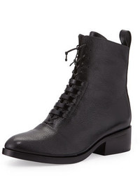 3.1 Phillip Lim Alexa Pebbled Leather Lace Up Ankle Boot
