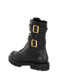 Alexandre Vauthier 30mm Buckled Leather Combat Boots