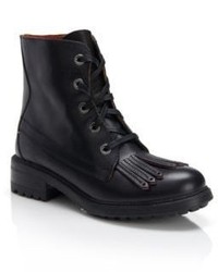 Hugo Boss Aline Leather Combat Boots