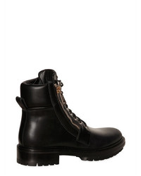 Balmain Army Combat Zipped Leather Boots