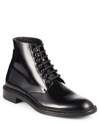 Saint Laurent Army Leather Lace Up Ankle Boots