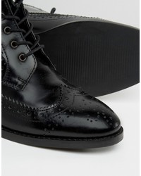 Asos Artistry Leather Lace Up Brogue Boots